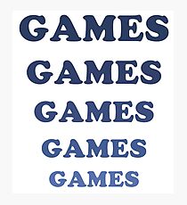 Games Games Games Photographic Print