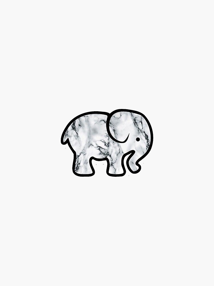 "Marble Elephant Sticker" Sticker for Sale by jennavalentin Redbubble