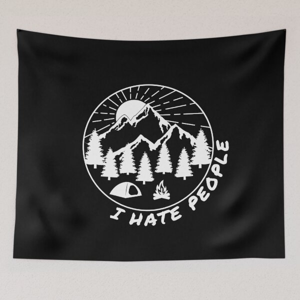 Item preview, I Hate People Funny Camping T Shirt Mountain Campfire Camper designed and sold by chriswilson111.