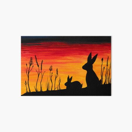 bunny silhouette painting