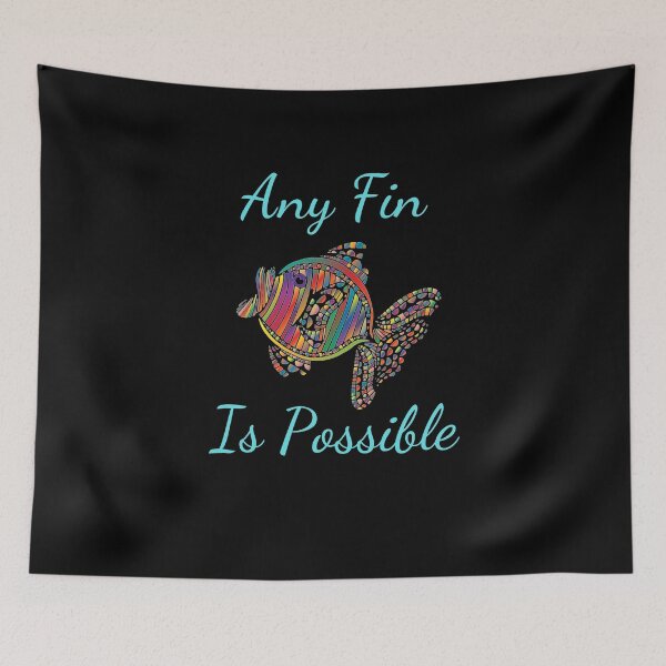 Item preview, Any Fin is Possible Inspirational Fish designed and sold by MagicSD Designs.