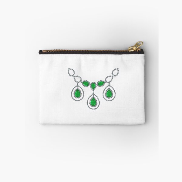 Item preview, Three Pear Emerald Necklace designed and sold by eldonshorey.