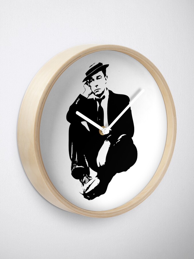 "Buster Keaton" Clock by fourretout Redbubble