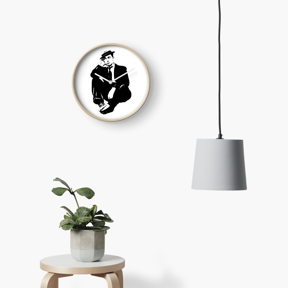 "Buster Keaton" Clock by fourretout Redbubble