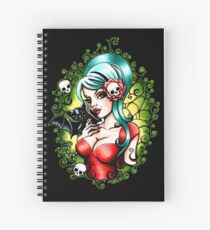 Black Lilly Spiral Notebook