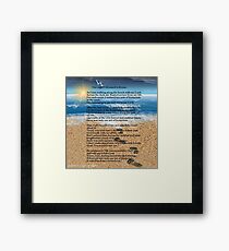 Footprints in the Sand Framed Print