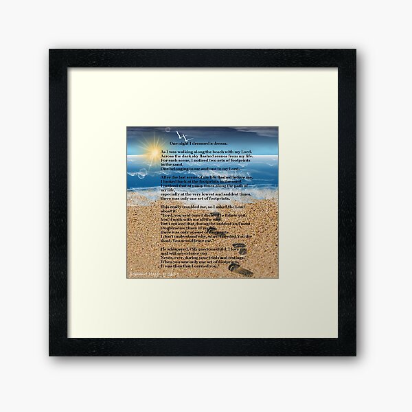 Footprints in the Sand Framed Art Print