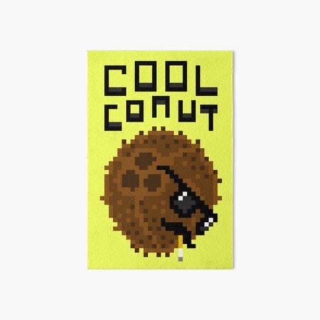 Funny coconut with big googly eyes Art Board Print for Sale by