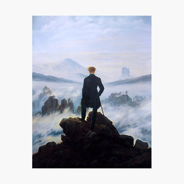 Item preview, Caspar David Friedrich "Wanderer above the sea of fog" designed and sold by Alexandra Dahl.