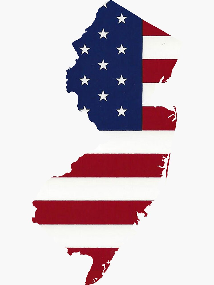 "New Jersey American Flag" Sticker by pjohnson67 Redbubble
