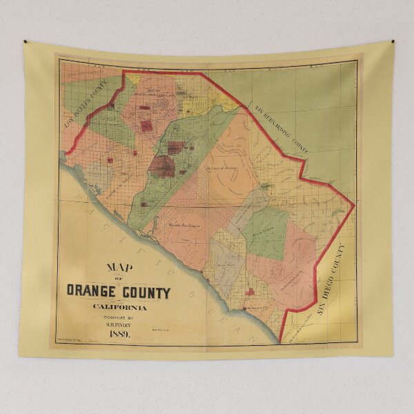 Item preview, Map of Orange County, California (1889) designed and sold by allhistory.