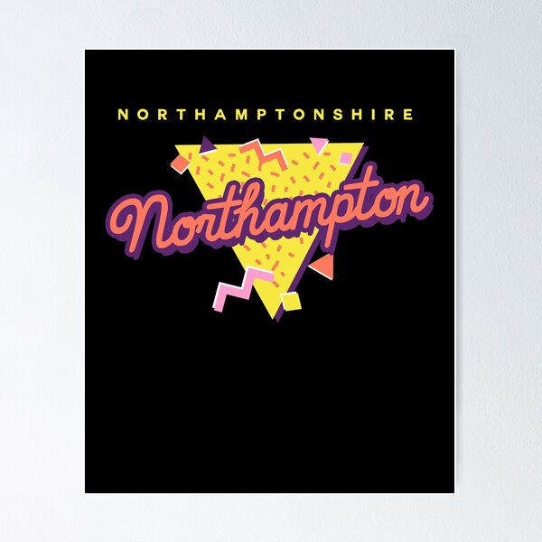 Item preview, Retro 90s Pop 'Northampton' Vintage Northamptonshire designed and sold by dinosareforever.