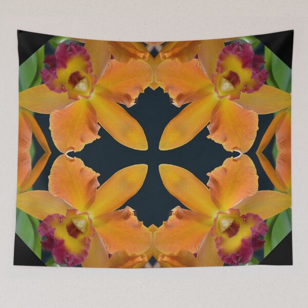 Item preview, yellow-orange Cymbidium Orchid Kaleidoscope designed and sold by Schoensl.