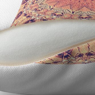 Alternate view of Orange Kaleidoscope Throw Pillow