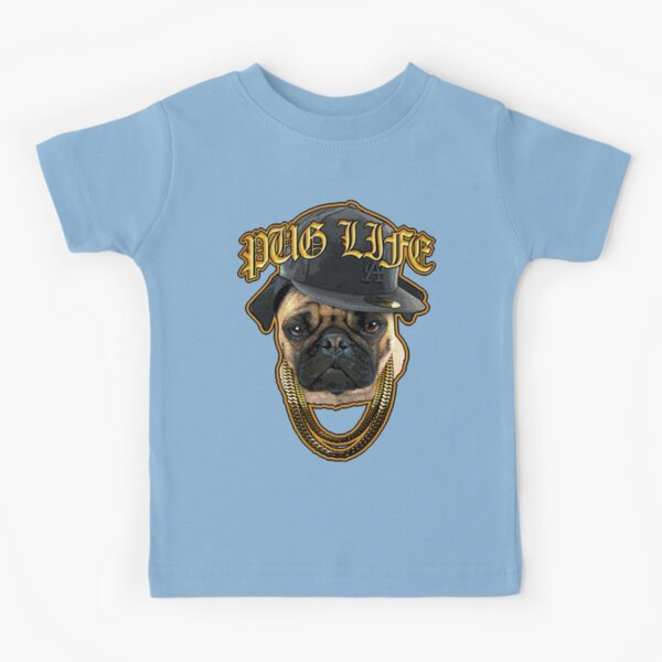 Trippy Pug Dog Wearing Music Equalizer Sunglasses Kids T-Shirt