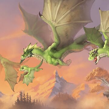 Artwork thumbnail, Green Dragons by Bcesart