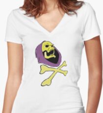 Pirate Skeletor Women's Fitted V-Neck T-Shirt