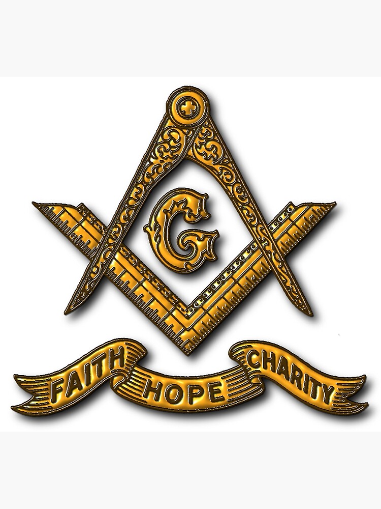 Master Mason Faith Hope Charity Proud Freemason Masonic Coin 