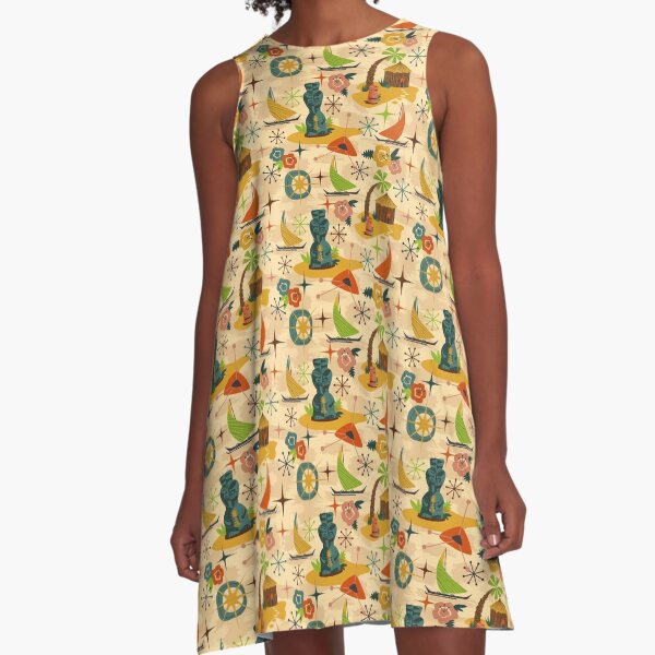 Mid Mod Tiki A-Line Dress