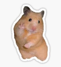Peace Sign Hamster Sticker
