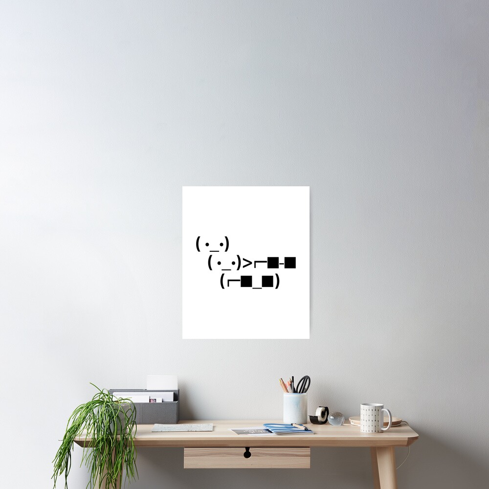 "ASCII Unicode Sunglasses Deal With It" Poster for Sale by Evelyusstuff