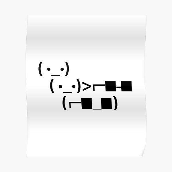 "ASCII Unicode Sunglasses Deal With It" Poster for Sale by Evelyusstuff