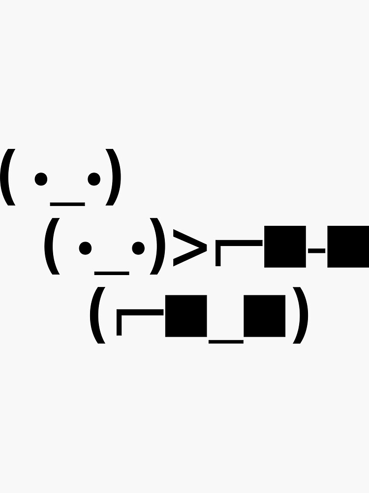 Pegatina «ASCII Unicode Sunglasses Deal With It» de Evelyusstuff