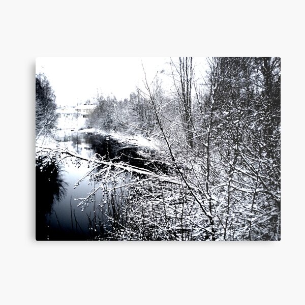 River Frozen Metal Print