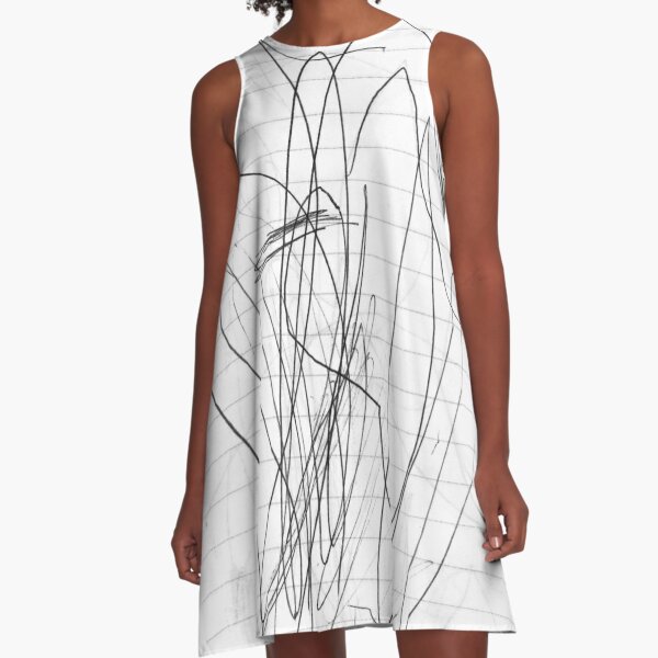 #lineart #blackandwhite #symmetry #artwork chalkout illustration design art A-Line Dress