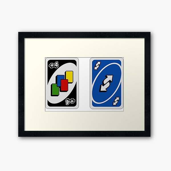 reverse uno cards in all colors framed art print by arpitalasker redbubble