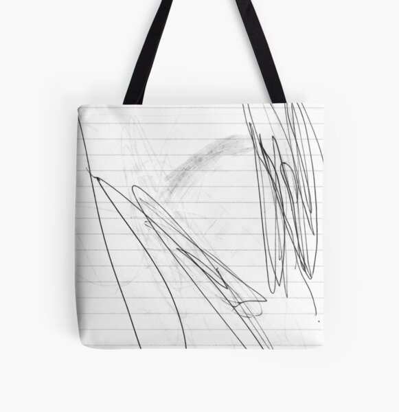 #lineart #blackandwhite #wing #chalkout wire design cable art All Over Print Tote Bag