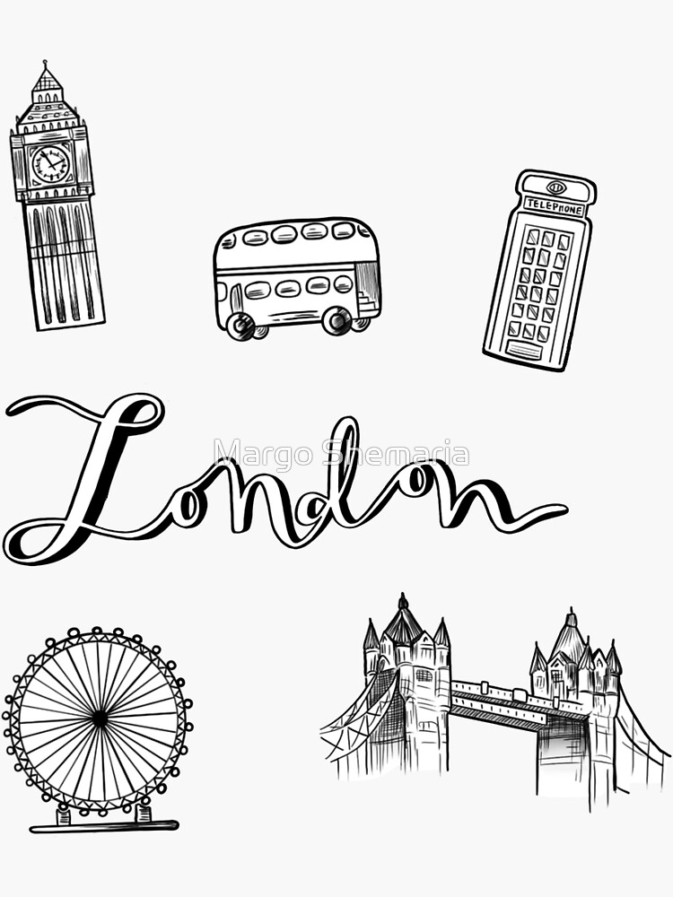 "London City Sticker Pack" Sticker for Sale by Margo Shemaria Redbubble