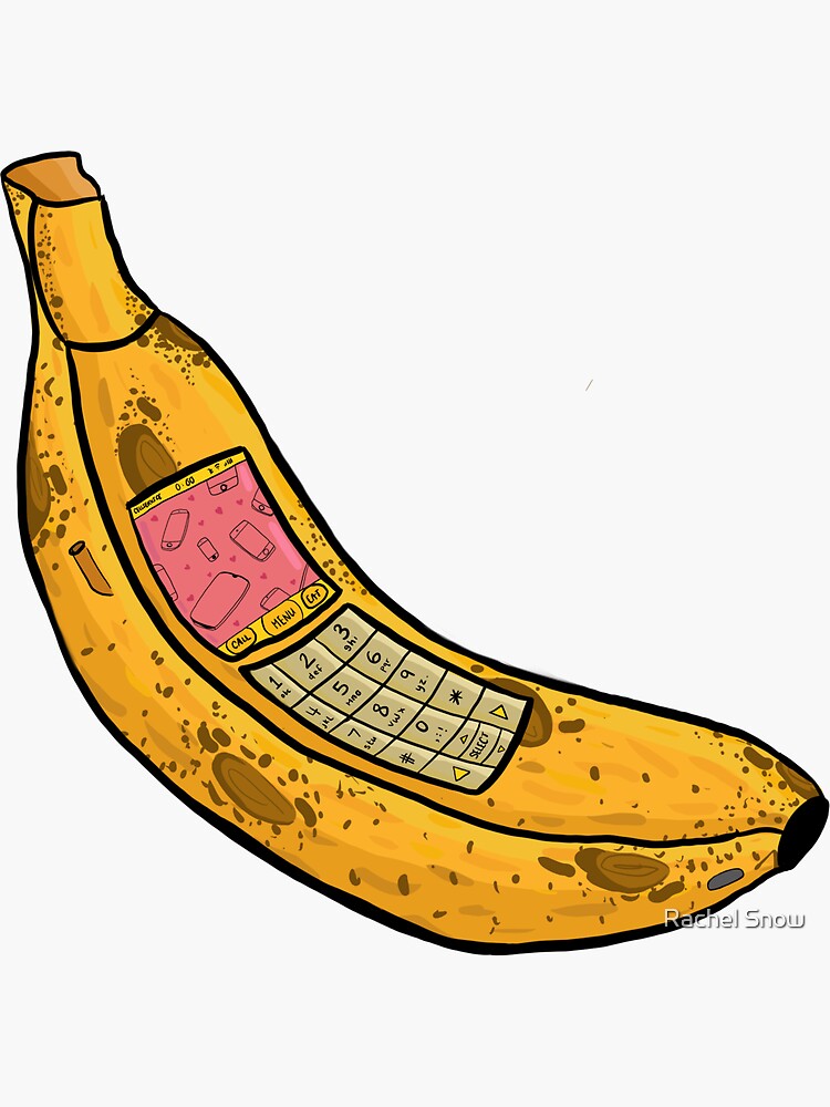 "Banana Phone" Sticker by Thesnowwoman Redbubble