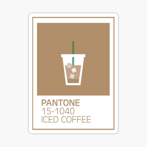 PANTONE 15-1040 ICED COFFEE Sticker
