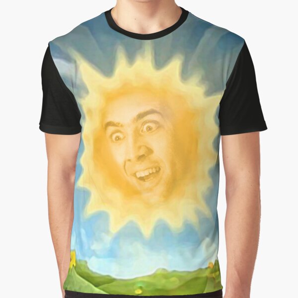 Nicolas Cage shines down on Teletubbies Graphic T-Shirt