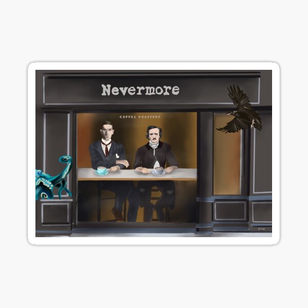 Lovecraft and Poe Sticker