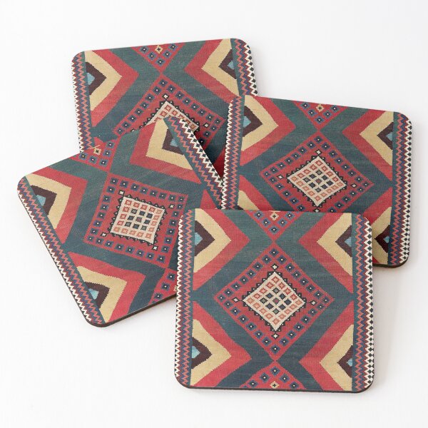 Item preview, Qashqa’i  Antique Fars Persian Kilim Print designed and sold by Vicky Brago-Mitchell®.