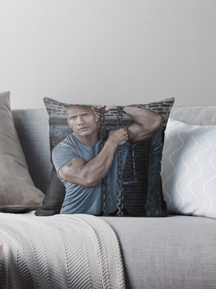 Dwayne The Rock Johnson Pillow for Sale by Fuchsia67 Redbubble