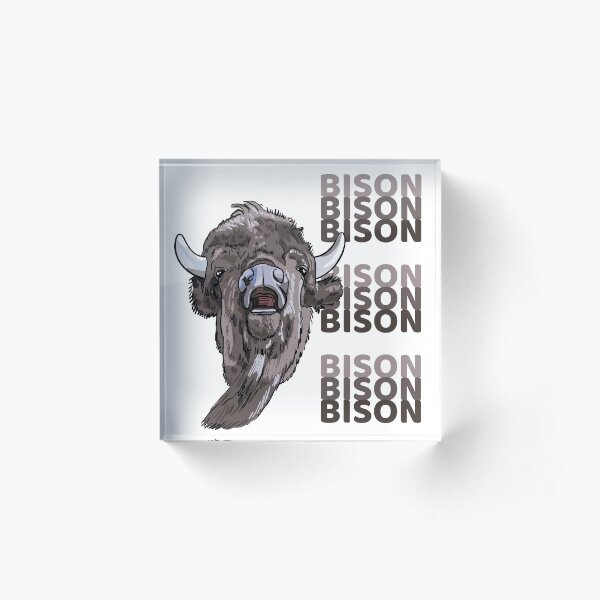 Bison bison bison Acrylic Block