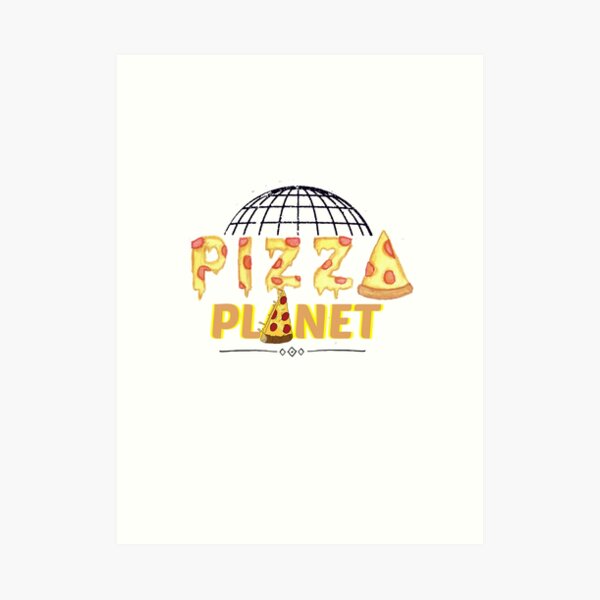 Pizza Planet Art Prints Redbubble - pizza planet roblox