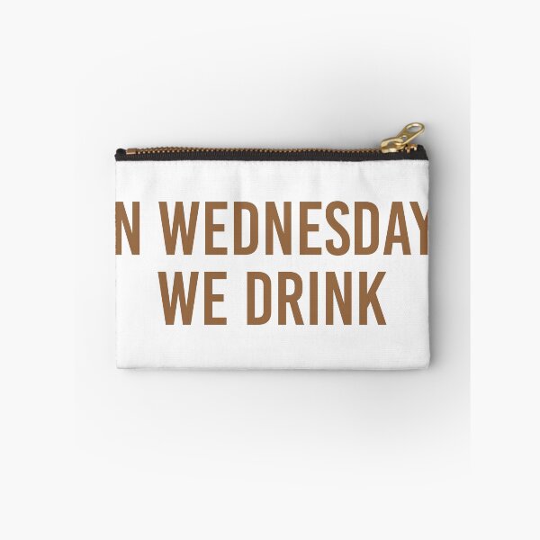 Item preview, On Wednesdays We Drink - Funny Gold Laptop Sticker designed and sold by itswillharris.