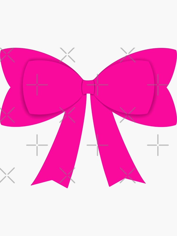 pink bow aesthetic Sticker for Sale by aubreesdesigns