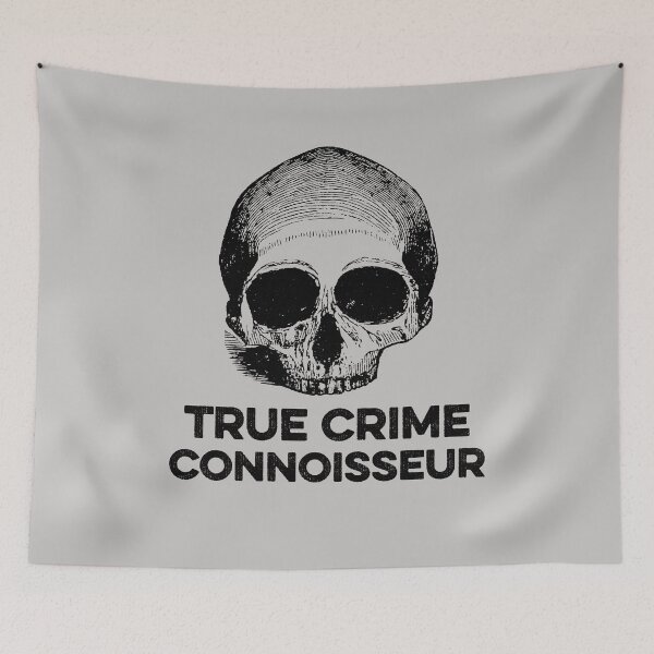 Item preview, True Crime Connoisseur murder serial killer skull t-shirt designed and sold by e2productions.