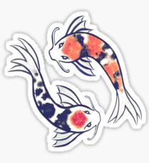 Swirling Koi Sticker