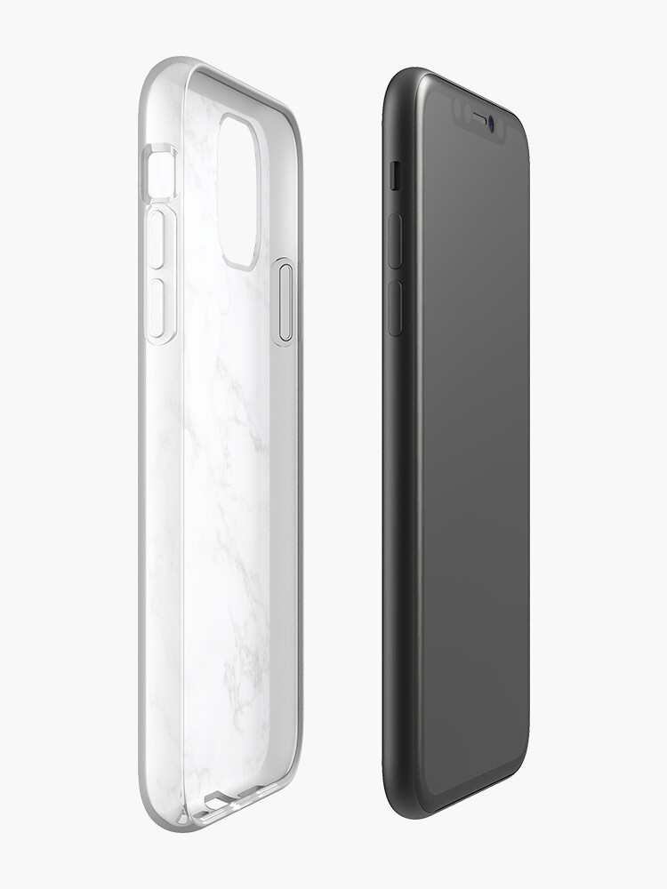 Coque iPhone « Marbre lisse blanc », par umkarasu