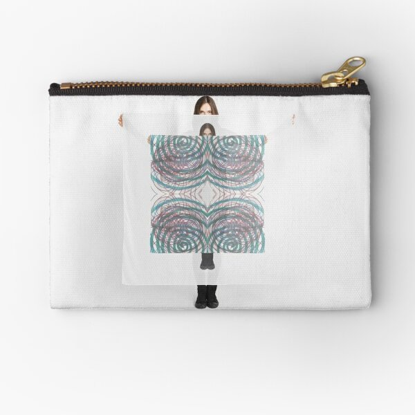 #illustration, #pattern, #abstract, #art, #design, #decoration, #scribble, #ornate Zipper Pouch