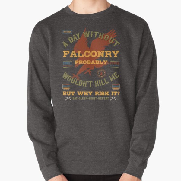 "A Day Without Falconry" Funny Falconers Falconry T-shirts and Gifts Pullover Sweatshirt