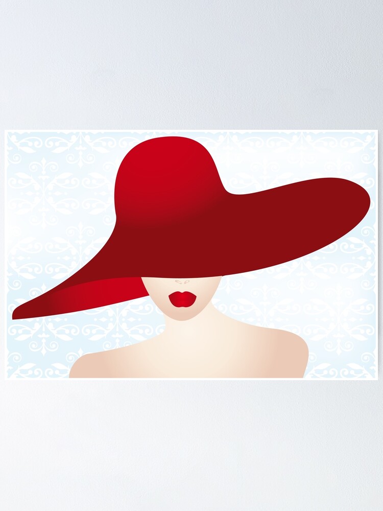 Porträt der Dame mit dem roten Hut" Poster von schtroumpf2510 | Redbubble
