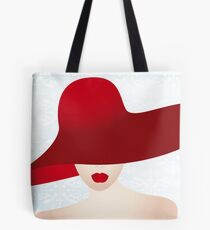 Bolsa de tela Retrato de la dama con el sombrero rojo.