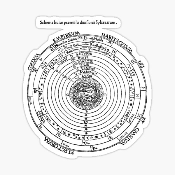 #Diagrams of the #cosmos according to Petrus #Apianus, #Cosmographi  Sticker